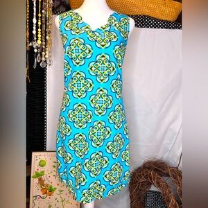 Crown & Ivy, Aqua Colored 100% Cotton Dress Size 4